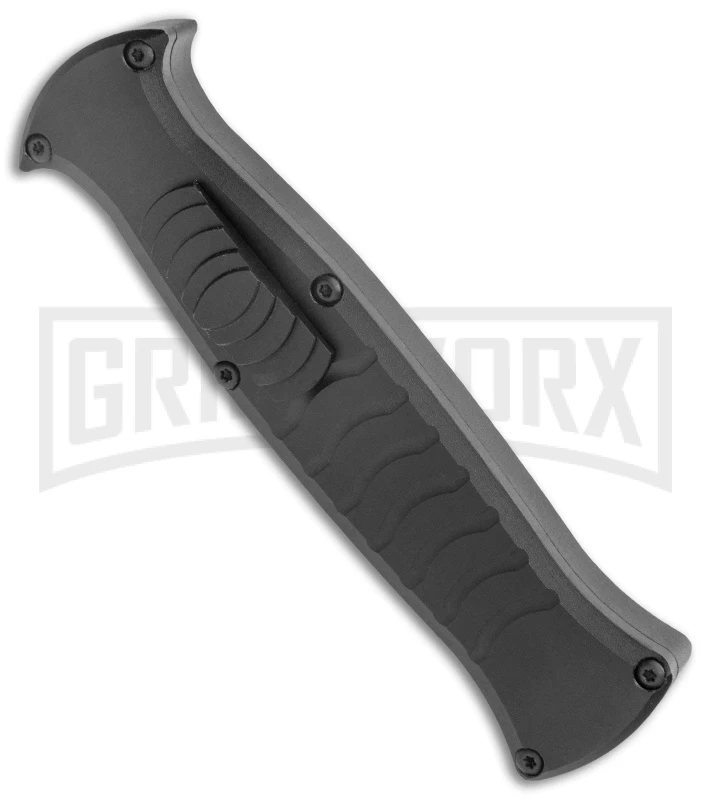 AKC X-treme EVO Black OTF Automatic Knife W/ Pocket Clip - Satin Plain - Image 2