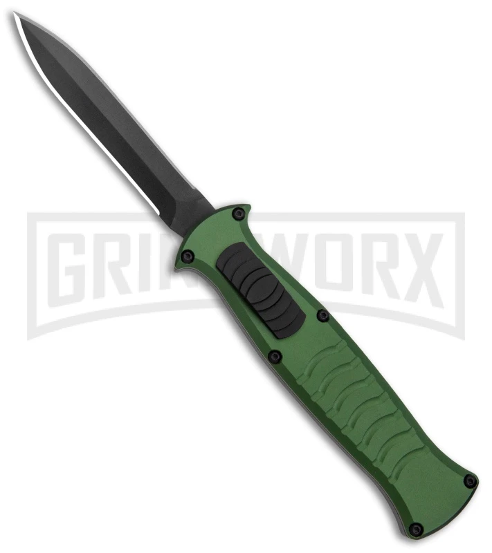 AKC X-treme EVO Green OTF Automatic Knife - Dagger Black Plain