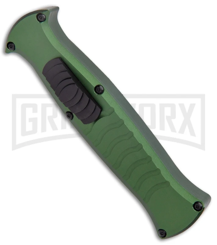 AKC X-treme EVO Green OTF Automatic Knife - Dagger Black Plain - Image 2