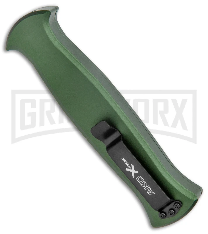 AKC X-treme EVO Green OTF Automatic Knife - Satin Plain - Image 3