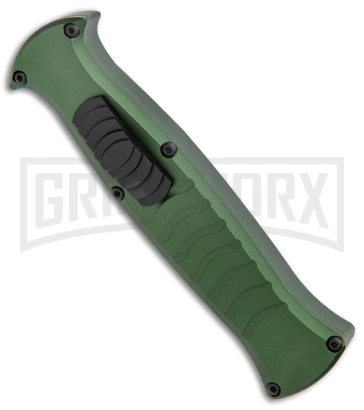AKC X-treme EVO Green OTF Automatic Knife - Satin DE Dagger - Image 2