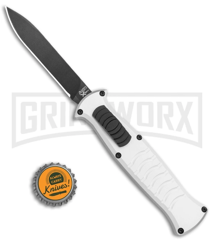 AKC X-treme EVO Silver OTF Automatic Knife - Black Plain - Image 4