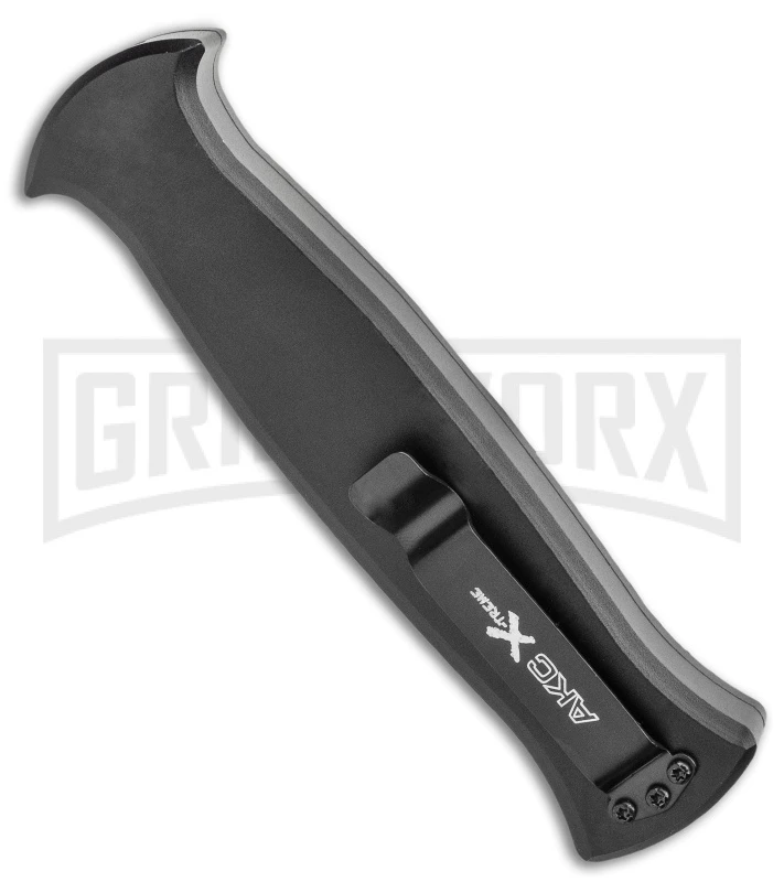 AKC X-treme EVO Black OTF Automatic Knife - Black Plain Dagger - Image 3