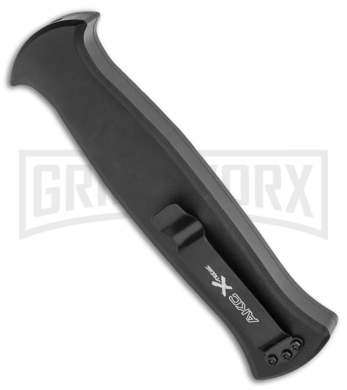 AKC X-treme EVO Black / Orange Slide OTF Automatic Knife - Black Plain Dagger - Image 3