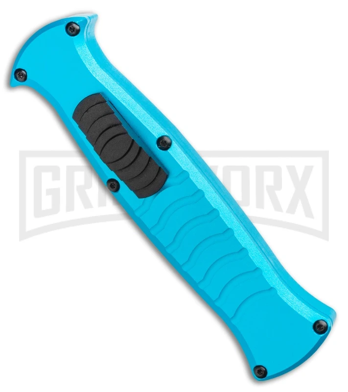 AKC X-treme EVO Blue OTF Automatic Knife - Black Plain - Image 2