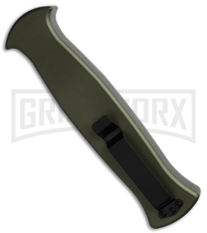 AKC X-treme EVO R Green Aluminum OTF Automatic Knife - Satin Plain - Image 3