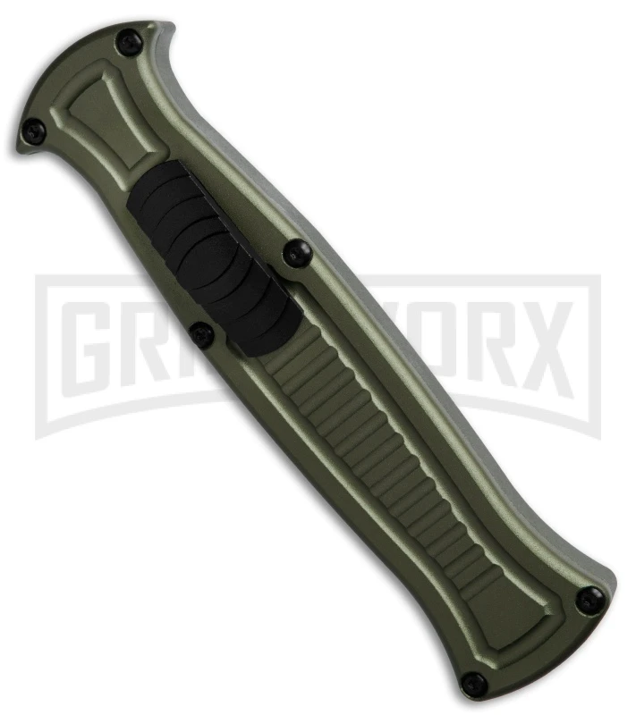 AKC X-treme EVO R Green Aluminum OTF Automatic Knife - Satin Plain - Image 2
