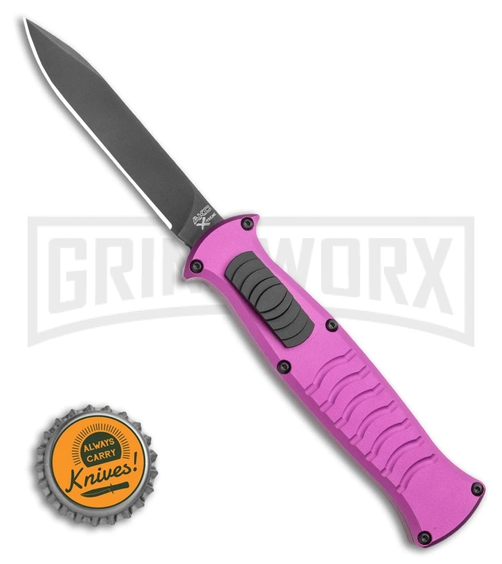 AKC X-treme EVO OTF Automatic Knife - Purple Black Plain - Image 4