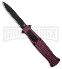 AKC X-treme EVO R Purple Aluminum OTF Automatic Knife -Black Plain