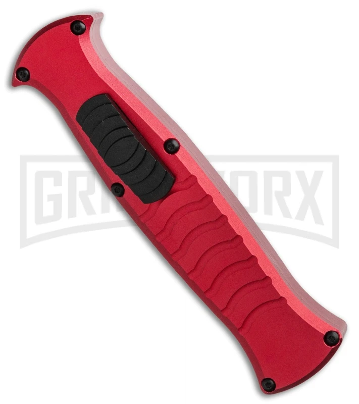 AKC X-treme EVO RB OTF Automatic Knife - Red Black Plain - Image 2