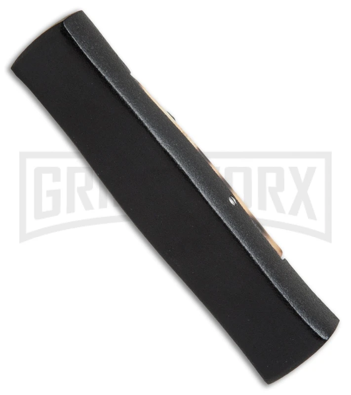 AKC Concord Red/White Skull OTF Automatic Knife - Flat Grind Black Flat - Image 3