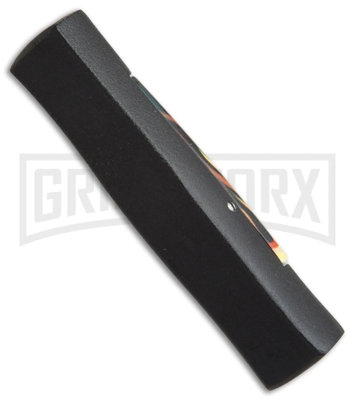 AKC Minion Concord Flames OTF Automatic Knife - Black Flat - Image 2