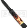 AKC Minion Concord Flames OTF Automatic Knife - Black Flat