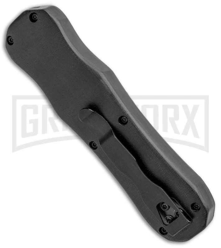 Atomic D/A Black G-10 OTF Automatic Knife - Drop Point Two Tone Plain - Image 3