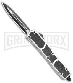 Atomic Slim Dagger Silver OTF Automatic Knife - Two Tone Plain