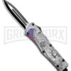 Atomic Defender Large OTF Automatic Knife American Liberty - Two Tone Dagger