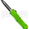 Atomic Defender Mini OTF Automatic Knife Zombie Green - Plain Two Tone Dagger