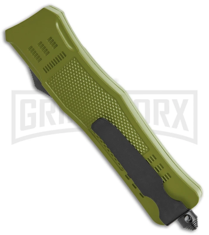 Atomic Defender Large OTF Automatic Knife OD Green - Two Tone Dagger - Image 3