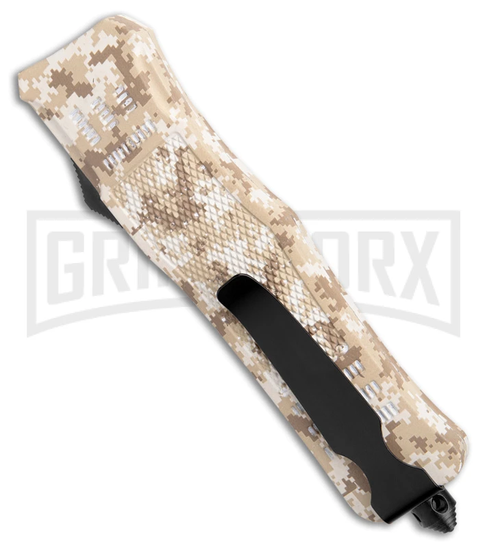 Atomic Defender Large OTF Automatic Knife Tan Digi Camo - Two Tone Drop Point - Image 3