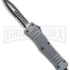 Atomic Defender Large OTF Automatic Knife Gray - Two Tone Serr Dagger