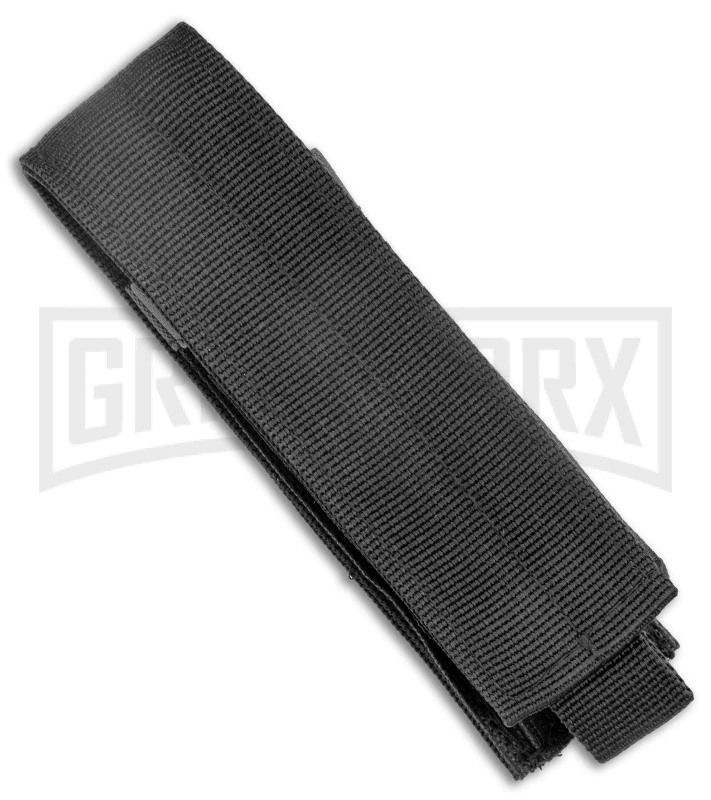 Atomic Defender Medium OTF Auto Drop Point Knife Black Serrated Satin - Image 4