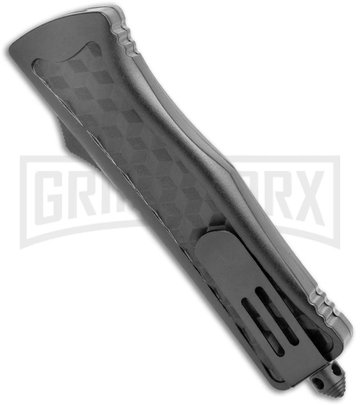 Atomic Destroyer OTF Automatic Knife Black/Tan Box Textured - Two Tone Tanto - Image 3