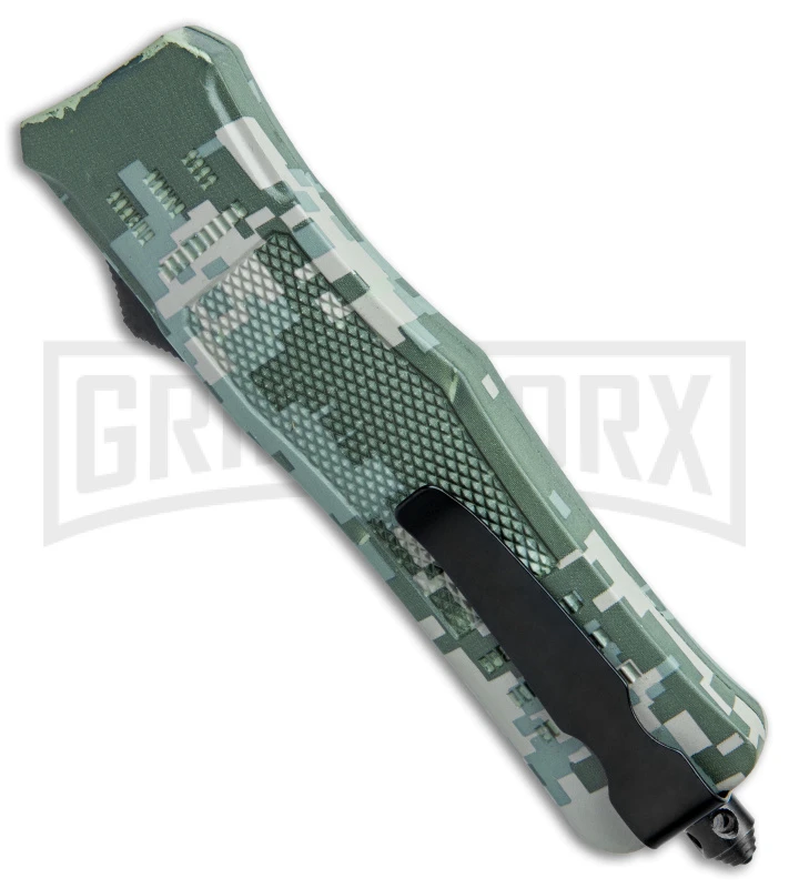 Atomic Defender Medium Digi Camo D/E OTF Automatic Knife - Dagger Two Tone Serr - Image 3