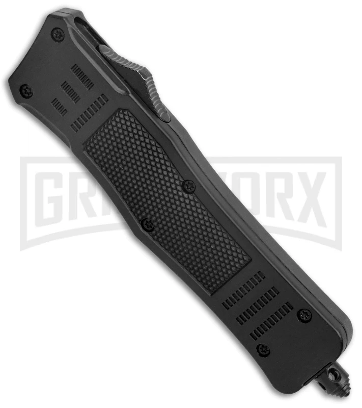Atomic Defender Medium OTF Automatic Black Dagger Satin Serrated - Image 2