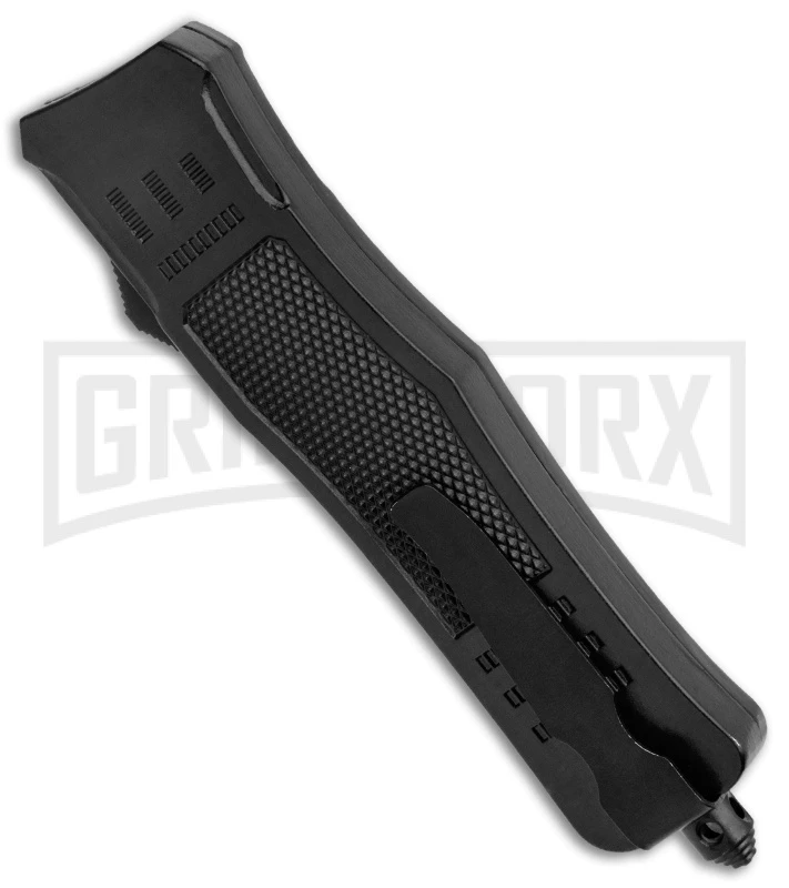 Atomic Defender Medium OTF Automatic Knife Black - Serr Two Tone Drop Point - Image 3