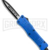 Atomic Defender Mini OTF Blue Automatic Dagger Knife - Two Tone Plain