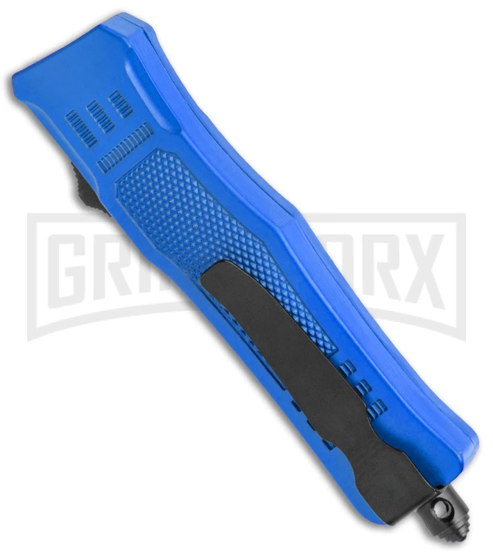 Atomic Defender Mini OTF Blue Automatic Dagger Knife - Two Tone Plain - Image 3