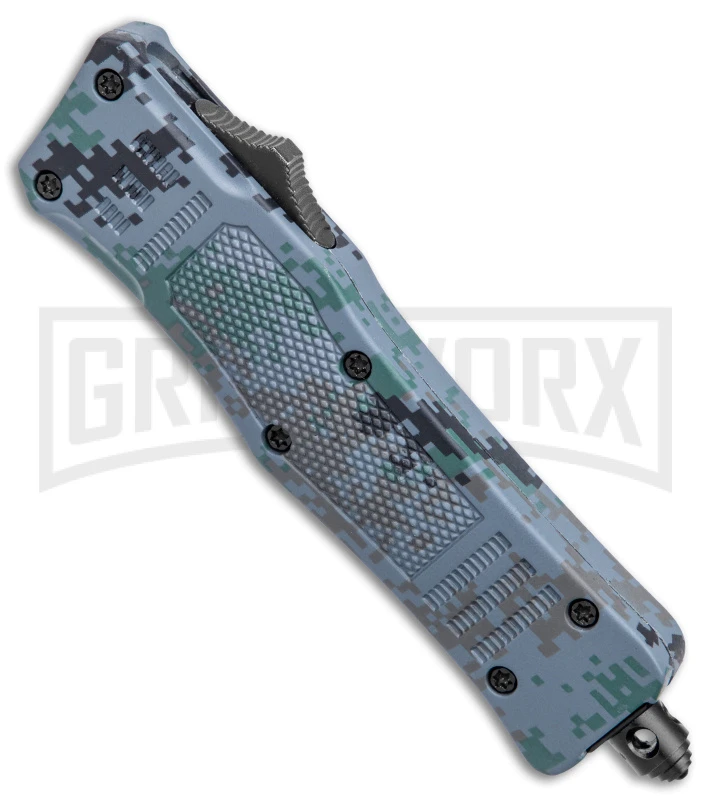 Atomic Defender Mini OTF Automatic Knife Digi Camo - Two Tone Tanto Serr - Image 2