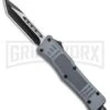 Atomic Defender Mini OTF Automatic Tanto Knife Gray (2.75" Two-Tone Satin)