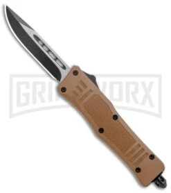 Atomic Defender Mini OTF Automatic Knife Sand Brown (2.625" Two-Tone)