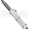 Atomic Defender Mini White OTF Automatic Dagger Knife - Two Tone Plain