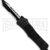 Atomic Defender Mini OTF Automatic Knife Black - Serr Two Tone Tanto