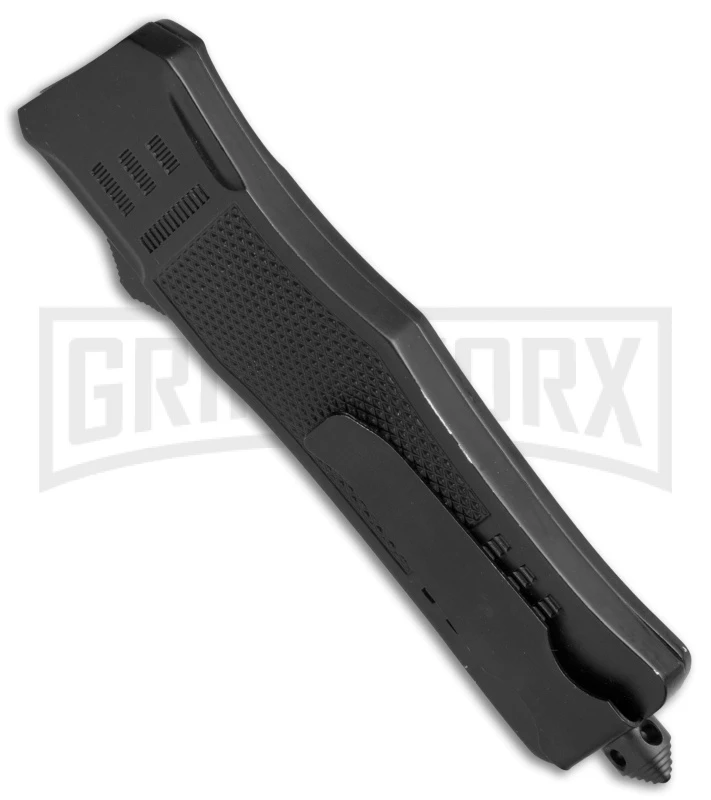 Atomic Defender Large OTF Automatic Knife Black - Satin Recurve Tanto - Image 3