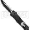Atomic Defender Large OTF Automatic Knife Black Punisher - Two Tone Drop Point