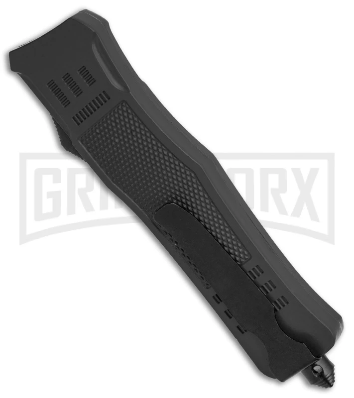 Atomic Defender Large OTF Automatic Knife Black Punisher - Two Tone Drop Point - Image 3