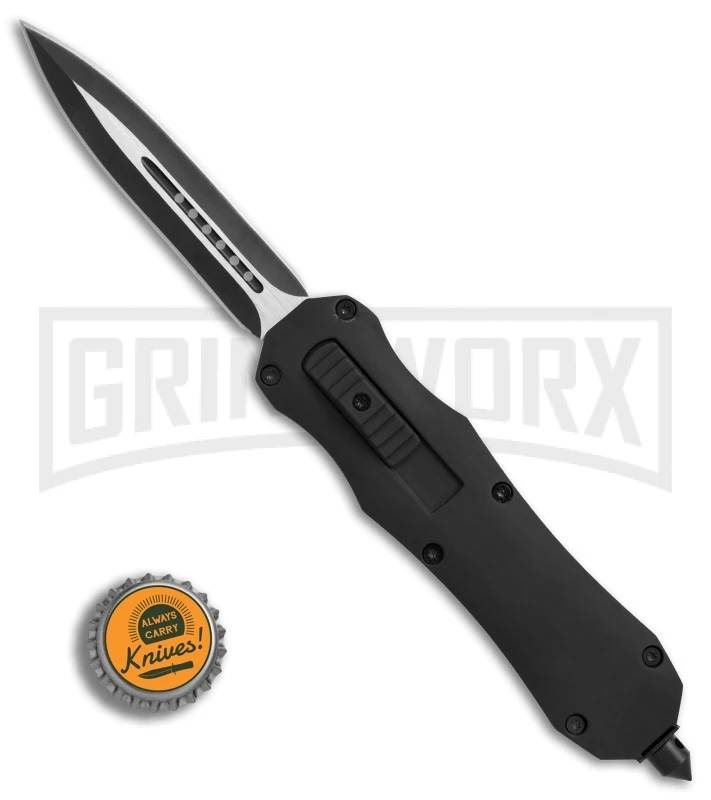 Atomic FL D/A OTF Automatic Knife - Dagger Black Plain - Image 5
