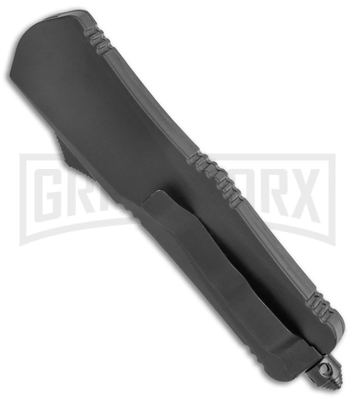 Atomic Lance Drop Point Black OTF Automatic Knife - Damascus Plain - Image 3