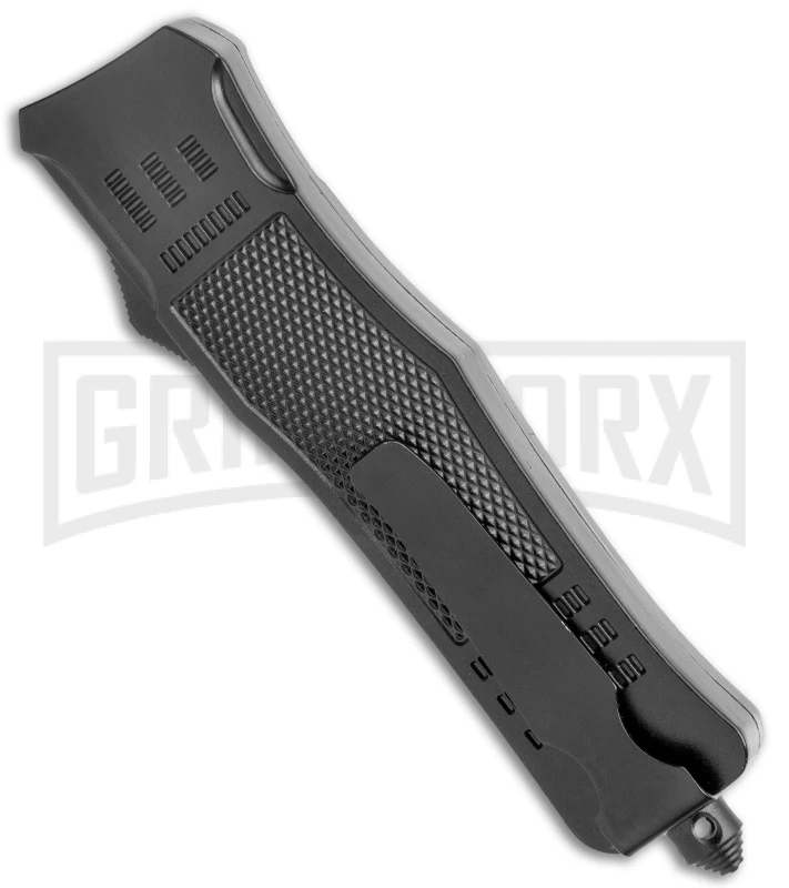 Atomic Defender Large OTF Automatic Knife Black - Satin Tanto - Image 3