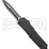 Atomic Lance Black OTF Automatic Knife - Two Tone Double Serr