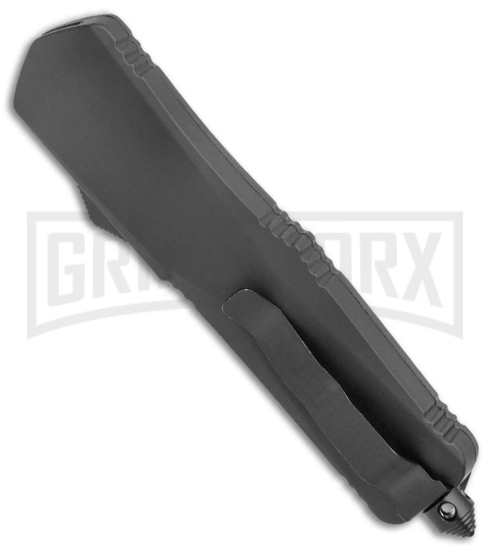 Atomic Lance Black OTF Automatic Knife - Two Tone Double Serr - Image 3