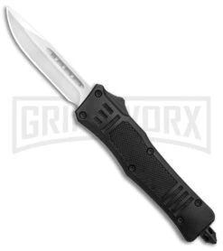 Atomic Defender Mini OTF Automatic Knife Black - Satin Drop Point