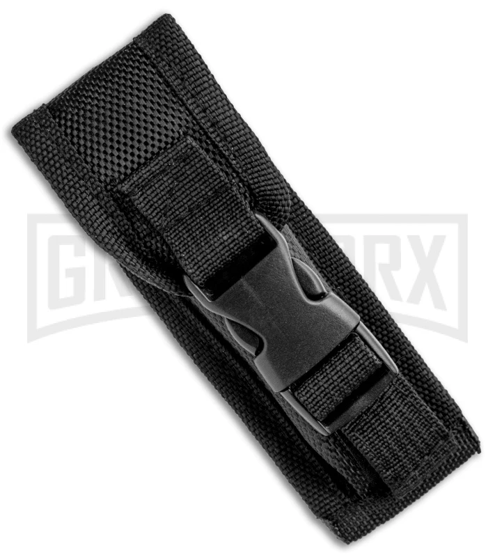 Atomic Defender Mini OTF Automatic Knife Black - Serr Two Tone Drop Point - Image 4