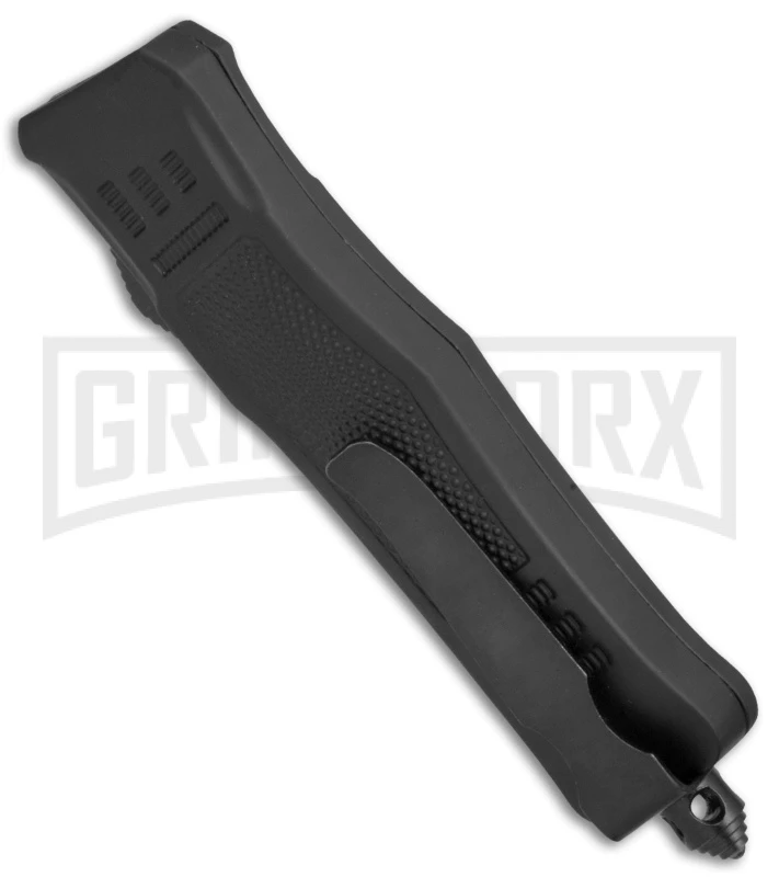 Atomic Defender Mini OTF Automatic Knife Black - Serr Two Tone Dagger - Image 3