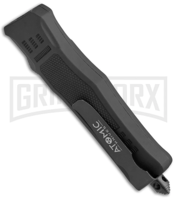 Atomic Defender Mini OTF Automatic Knife Black - Two Tone Dagger - Image 3