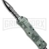 Atomic Defender Mini OTF Automatic Knife Green Digi Camo - Serr Two Tone Dagger