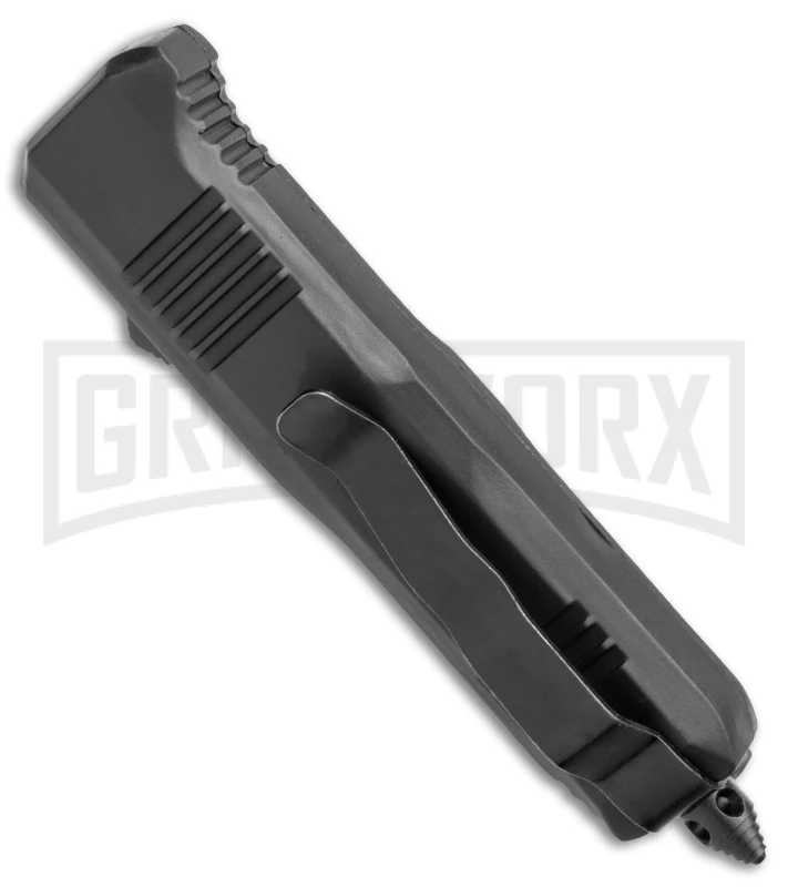 Atomic Mini Shield Dagger Black OTF Automatic Knife - Serr - Image 3